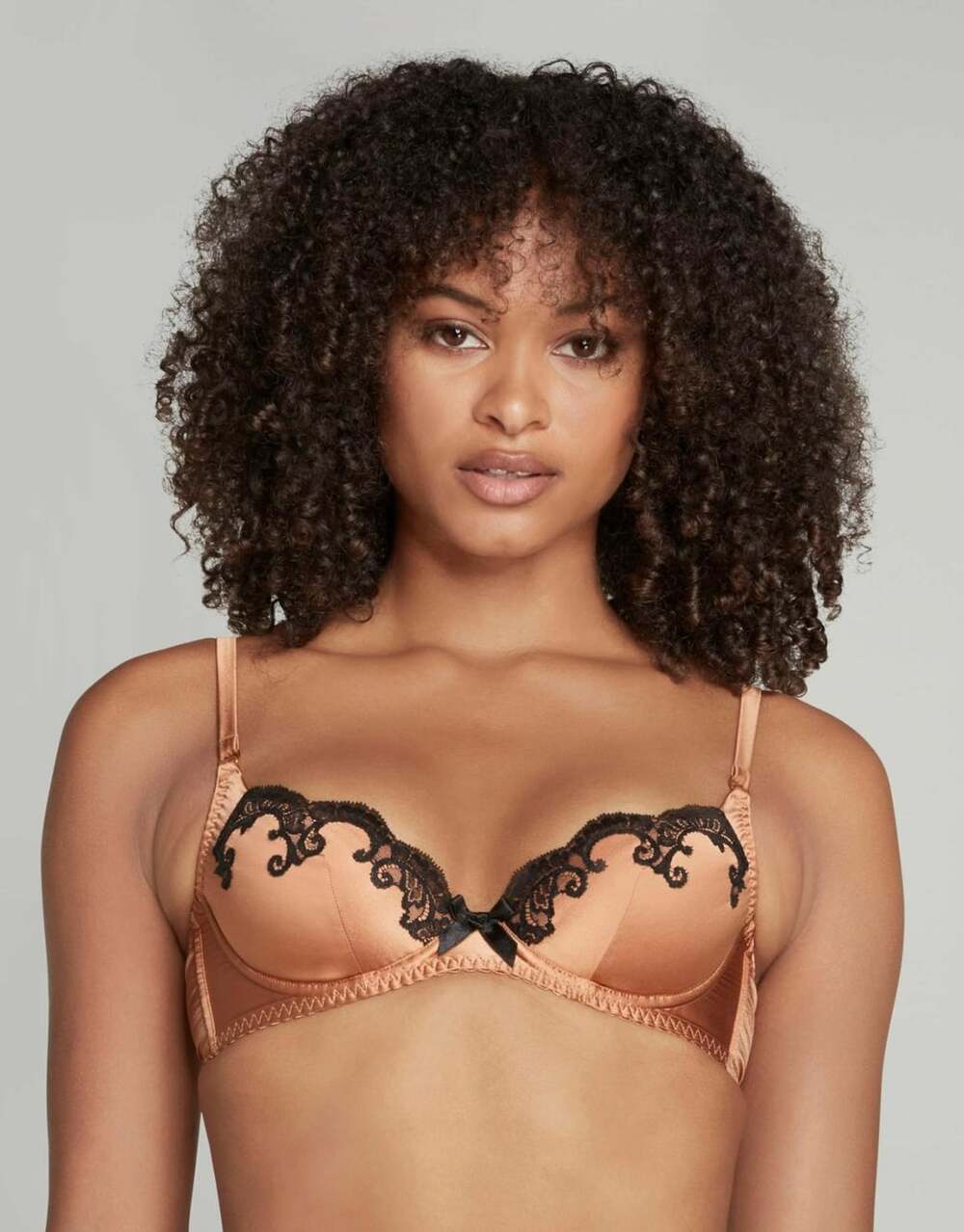 Agent Provocateur Molly Gold Silk Bra 32C
